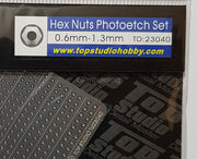 Top Studio Hex Nuts Photoetch set 0.6mm - 1.3mm - TD23040-gpmodeling