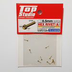 Top Studio Hex Rivet 0.5mm (A) Brass - 1/24 TD23228-gpmodeling