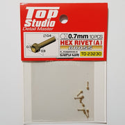 Top Studio Hex Rivet 0.7mm (A) Brass - 1/24 TD23230-gpmodeling
