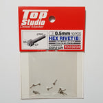 Top Studio Hex Rivet 0.5mm (B) Silvery - 1/24 TD23234-gpmodeling