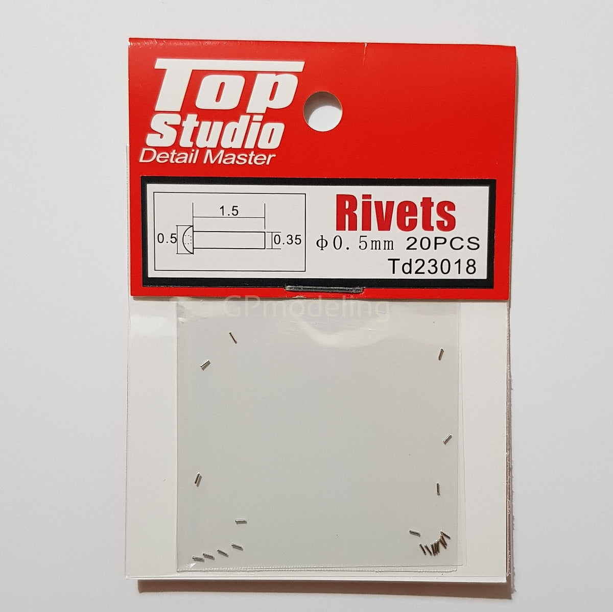 Red Rivet Studio Top Studio Rivets 0.5mm 1/24 TD23018 | GPmodeling