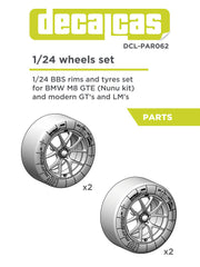 DECALCAS BMW M8 GTE BBS rim + Michelin tyres 1/24 scale