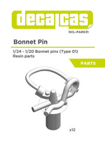 DECALCAS Bonnet Pin type1 - 1/24 scale