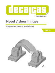 DECALCAS Hood door hinges - Type 1 1/24 scale