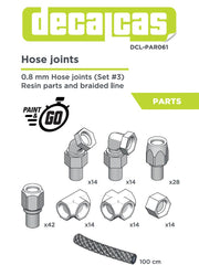 DECALCAS Hose joints 1/20 scale 0.8mm Hose joints set 3