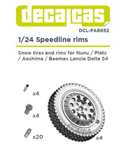 DECALCAS Rims and tyres Speedline for Lancia Delta S4 1/24 scale