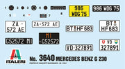 ITALERI MERCEDES BENZ G230 GP-3640-ITA
