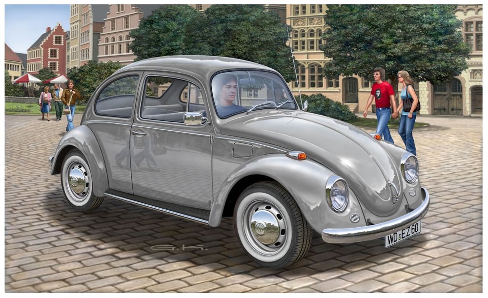 25b Volkswagen 1200 Beetle Grey Plastic Tyres 