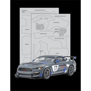 SCALE MOTORSPORT MUSTANG GT4 BOOK MATCHED FULL CARBON JACKET 7056